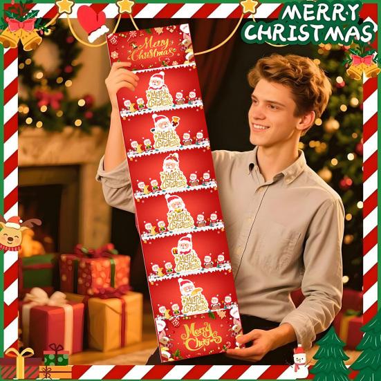 Christmas Cash Gift Envelopes 6 Slots Surprise Christmas Money Envelope for Cash DIY Holiday Money Gifts Card Holder Stocking Stuffers