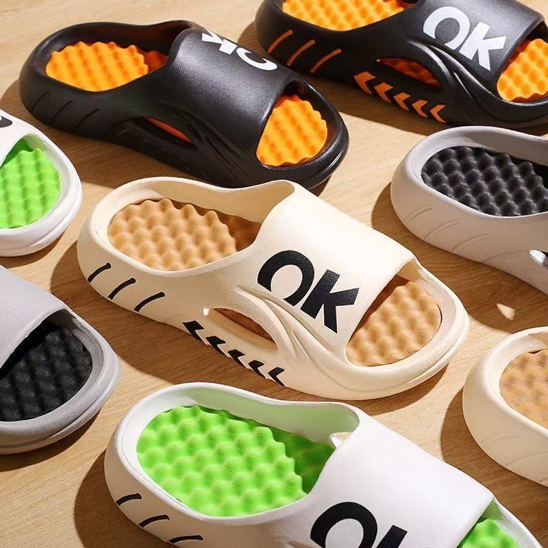For Men, Wear Anti-slip, Non-smelly, Massage-soled Beach Slippers Outdoors In Summer with Flip-flops That Feel Like Feces