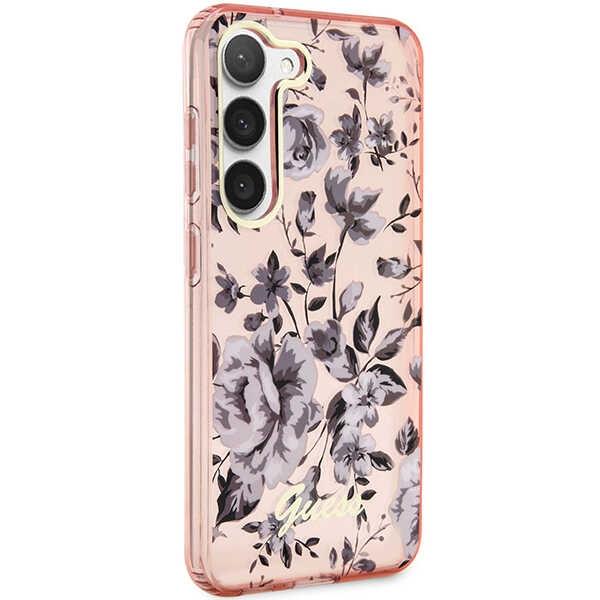 Etui do Samsung Galaxy S23 Plus Guess Kolekcja Kwiatowa Różowe