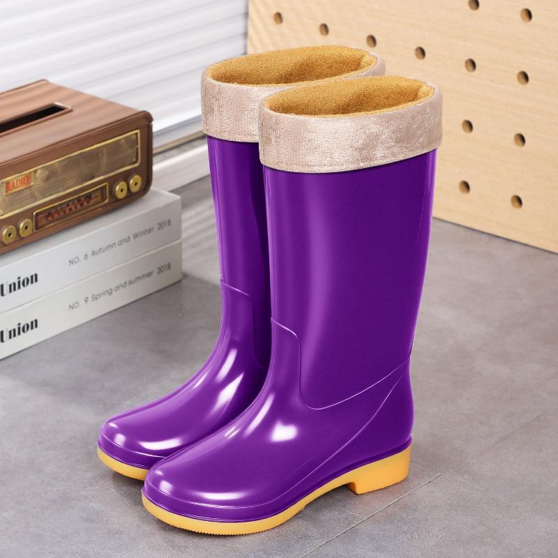 Women's high rain boots labor boots lightweight PVC non-slip mesh yarn inner women's rain shoes back kitchen cleaning water boots rubber shoes