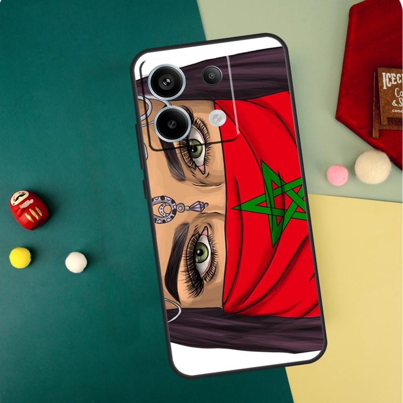Maroc Morocco Flag Case For Xiaomi Redmi Note 12 11 10 9 13 Pro Plus 9S 10S 11S 12S Redmi 13C 9C 10C 12C Cover