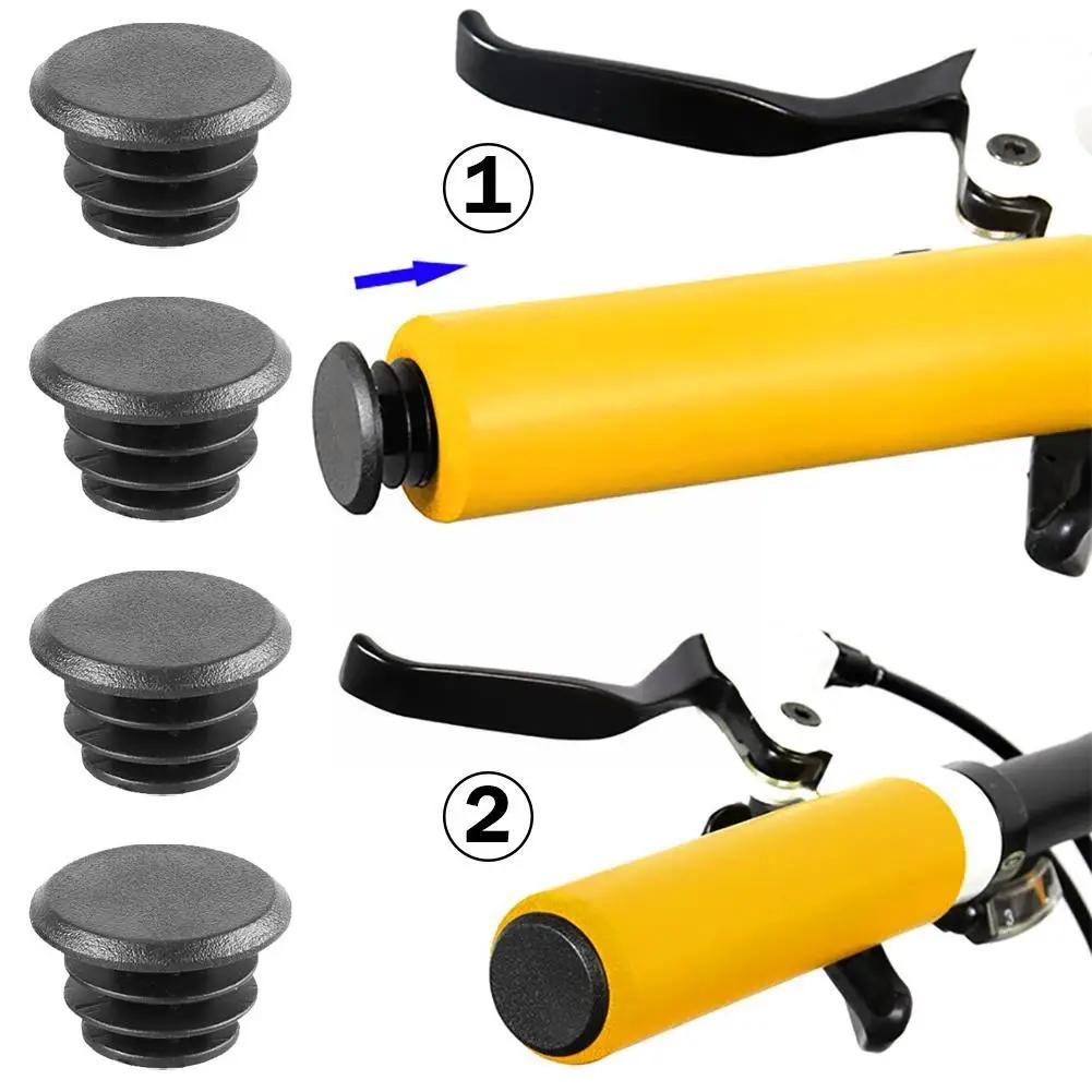 6pcs Bicycle Handlebar Plugs Classic Delicate Bicycle Plastic Plug Road Handlebar Bike Mountain Covers Grips End Cap T1V1