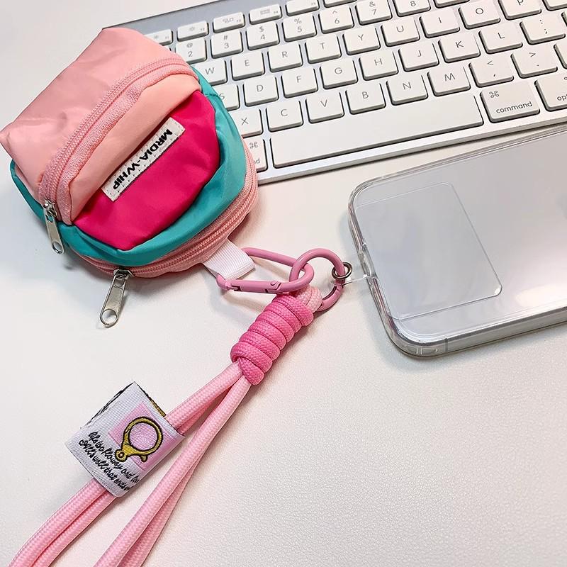 Creative Casual Mini Coin Purse Pendant Portable Colorful Coin Purse Keychain Backpack Hanging Decoration Accessories Gifts