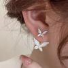 2-in-1 Butterfly Earrings for Women, Convertible Design Dangle Jewelry Stylish Unique Daily Gift