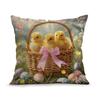 Easter Themed Flowers Cushions Pillowcase Polyester Cushion Cover Throw Pillow Pillowcover Home Car Sofa Decor