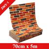 70Cmx5M 3D Brick Pattern Wall Sticker Self-Adhesive Panel Water-Repellent Living Room Wall Cover Home Ornament