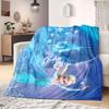 Frozen Cartoon Print Flannel Blanket for Bedrooms Chairs Picnics Travel Sofas Beds Home Decor Extra Large Gift for Kids