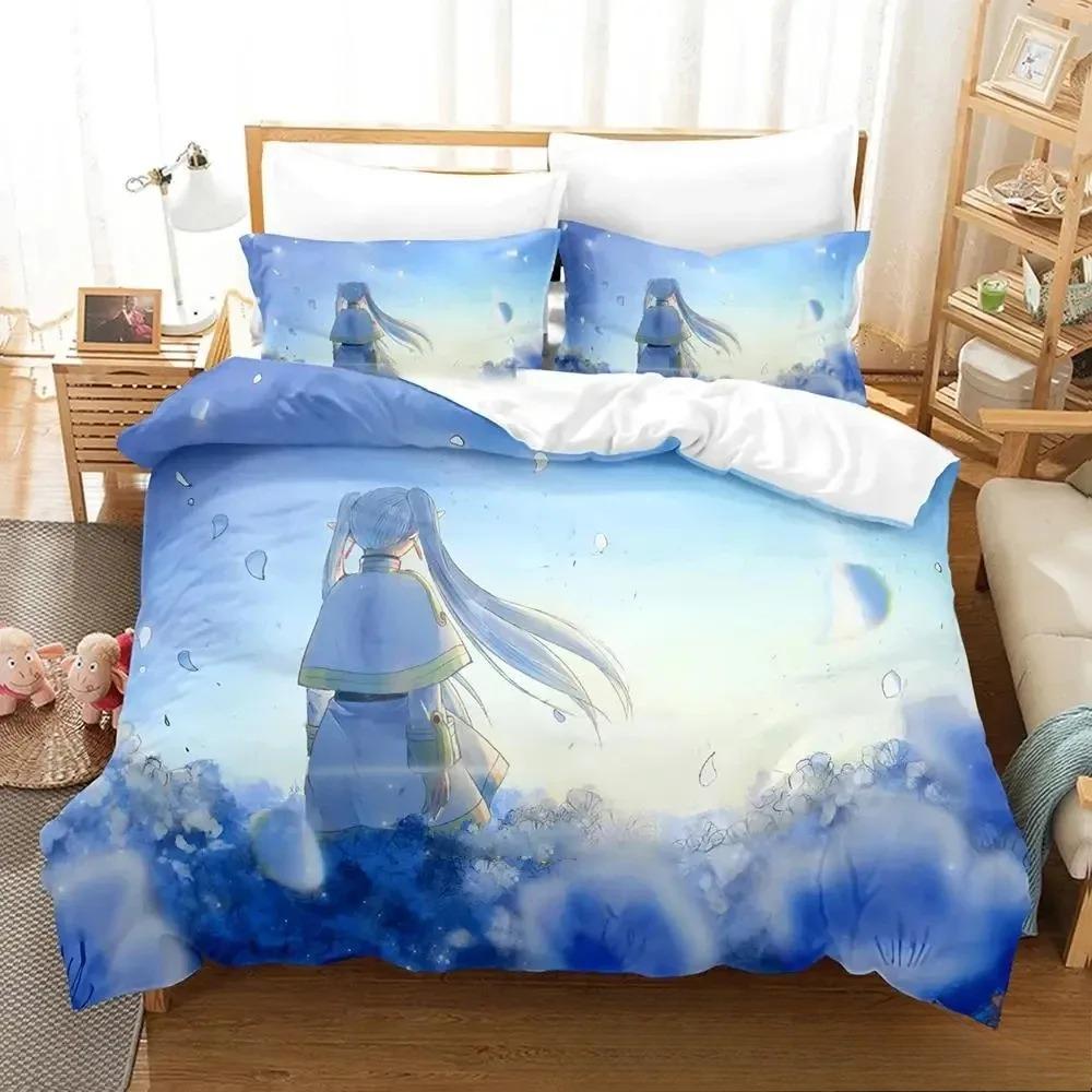 3D Print Anime Frieren Bedding CollectionDuvet Cover Comforter Bed Collection Quilt Cover PillowcaseKing Queen Twin Size Boys Girls Adultse