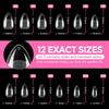 Short Almond Press-On Nails, 240Pcs Pre-Shaped Gel Acrylic Nail Tips, Full Cover for Nail Extensions, Ideal for Home DIY & Nail