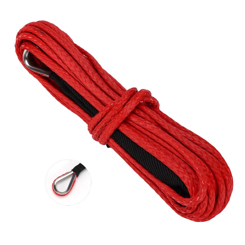 15M Synthetic Rope 7700LBS Winch Cable Nylon Replacement for Smittybilt SUV Truck ATV UTV