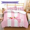 Pink Panther Muster Bettwäsche, Steppbett Set Bettbezug Kissenbezug Zuhause Geburtstagsgeschenk (1 Bettbezug + 2 Kissenbezüge, ohne Füllung)
