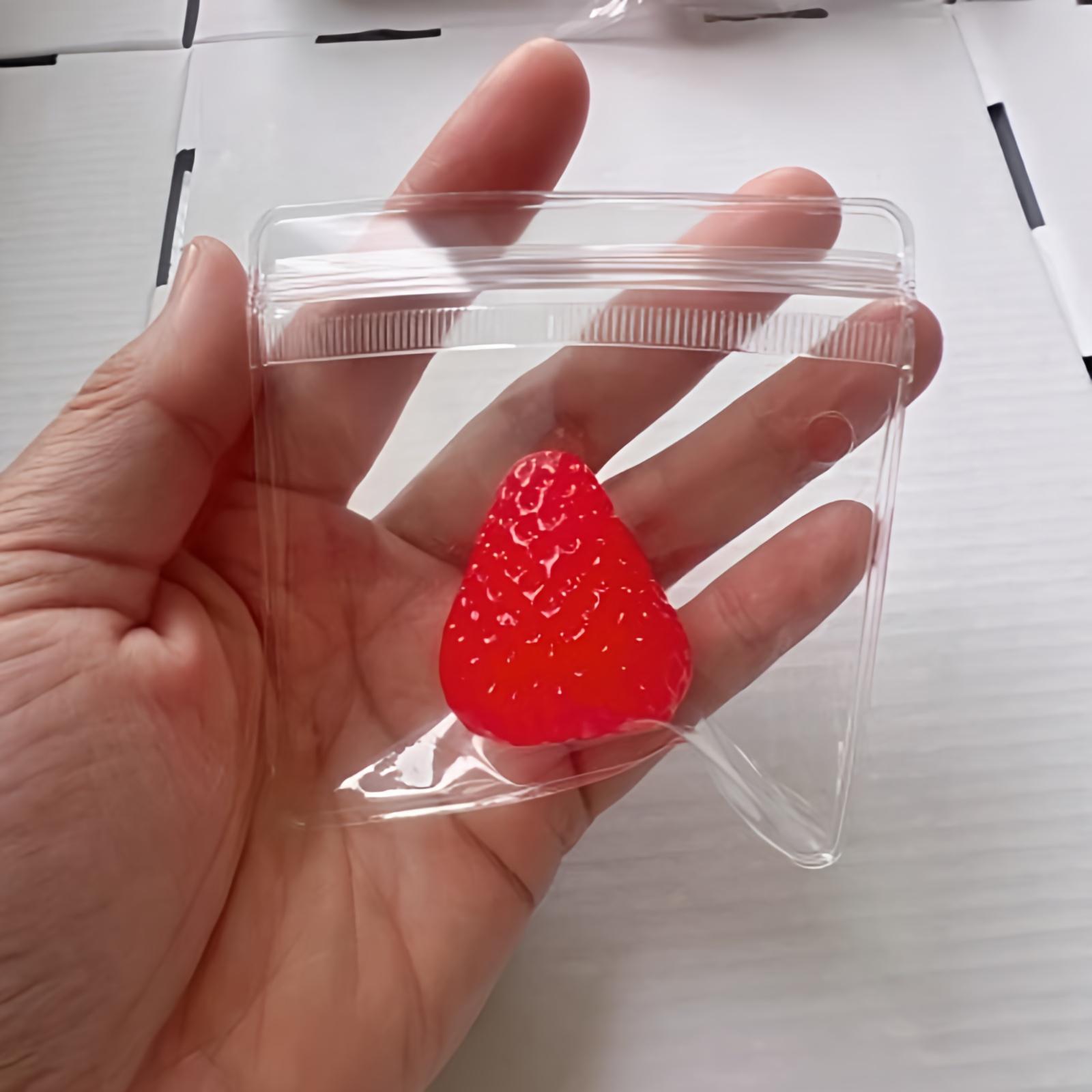 

Squishy Strawberry Fidgeting Plaything Super Plush Transparent Fruit Press Toy Slow Rise Sensory Anti-Stress Toy For Adult X-Mas Gift