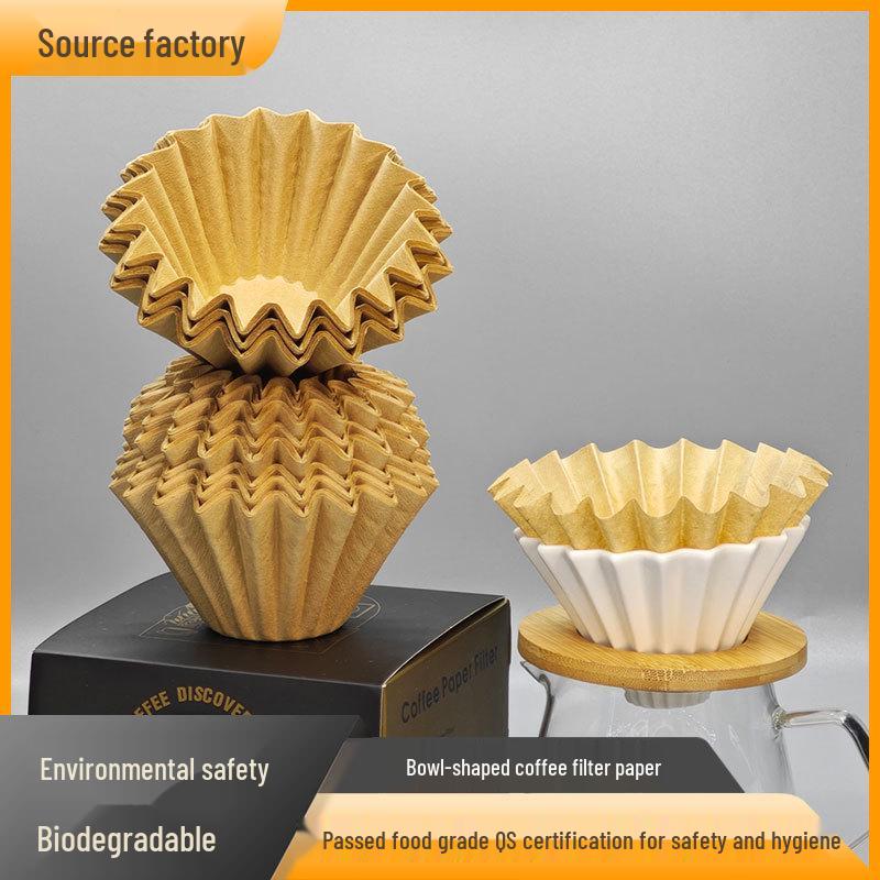 Bowl-Shaped Drip Coffee Filter for Hand-Pour American Coffee Maker
