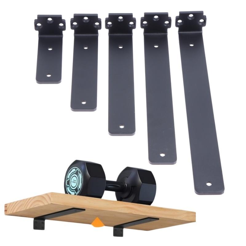 1 Set 5Mm Thicked Invisible L-Shaped Brackets Heavy Duty Cast Iron Floating Shelf Brackets For Kitchen Shelves Support