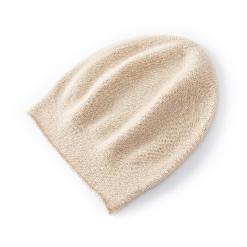 Women's Cashmere Hat Qinghe Cashmere 30% Cashmere 70% Wool Women's Autumn and Winter Cashmere Headscarf Soft and Warm
