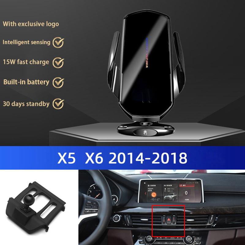 Car Mobile Phone Holder For BMW 1 2 3 5 7 Series X1 X2 X3 X4 X5 X6 X7 5GT 3GT I3 I4 MINI Wireless Charger Fast Charging Bracket