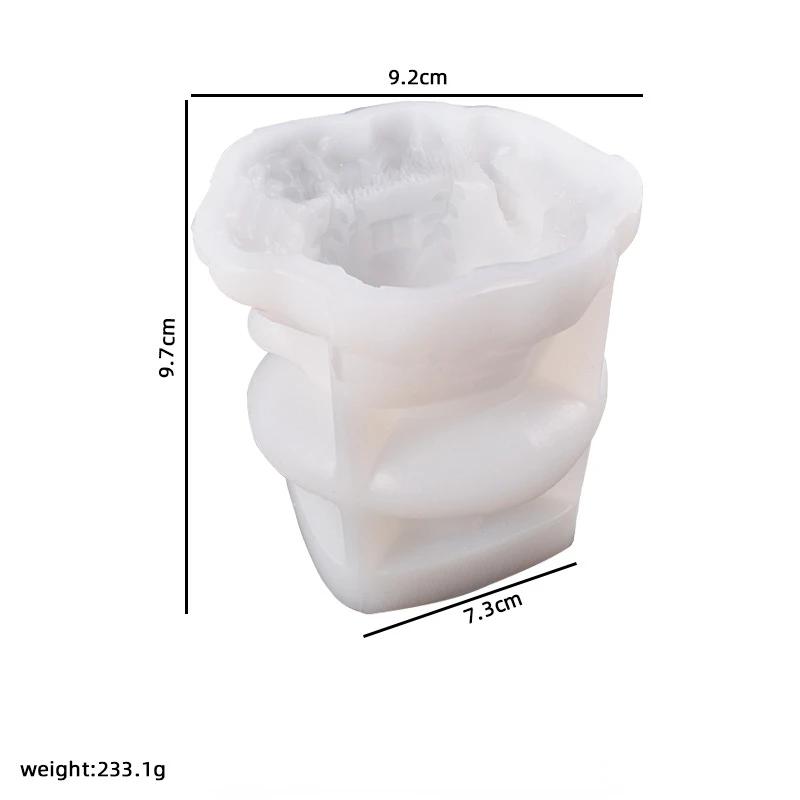 1pcs 3D Large Mushroom House Candle Mold Handmade Scented Candle DIY Aromatherapy Gypsum Decoration Resin Mushroom Drop Gel Mold