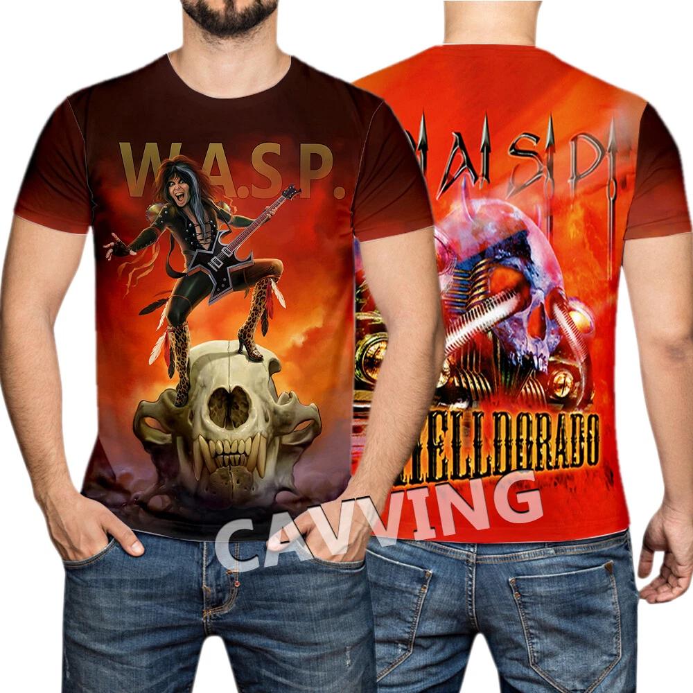 Summer New Men T-shirt Rock Band W.A.S.P 3d Printed Tshirt Men Women Fashion O-Neck Short Sleeve Tops Tees Daily Casual Clothes