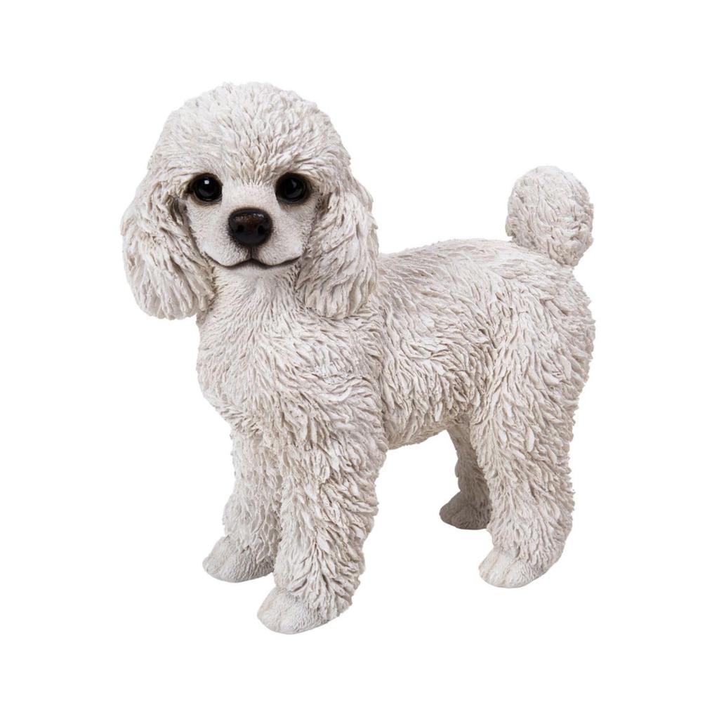 Ubia Toy Poodle Standing Shiro X 8 X 17 Cm Doll Figure Ornament Animal Garden Decoration Dog H16212 Left, (Small) 16.7