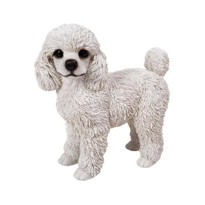 Ubia Spielpudel, Shiro (Klein), Stehend Links, 16,7 x 8 x 17 cm, Puppe, Figur, Tier, Gartendekoration, Hund, H16212