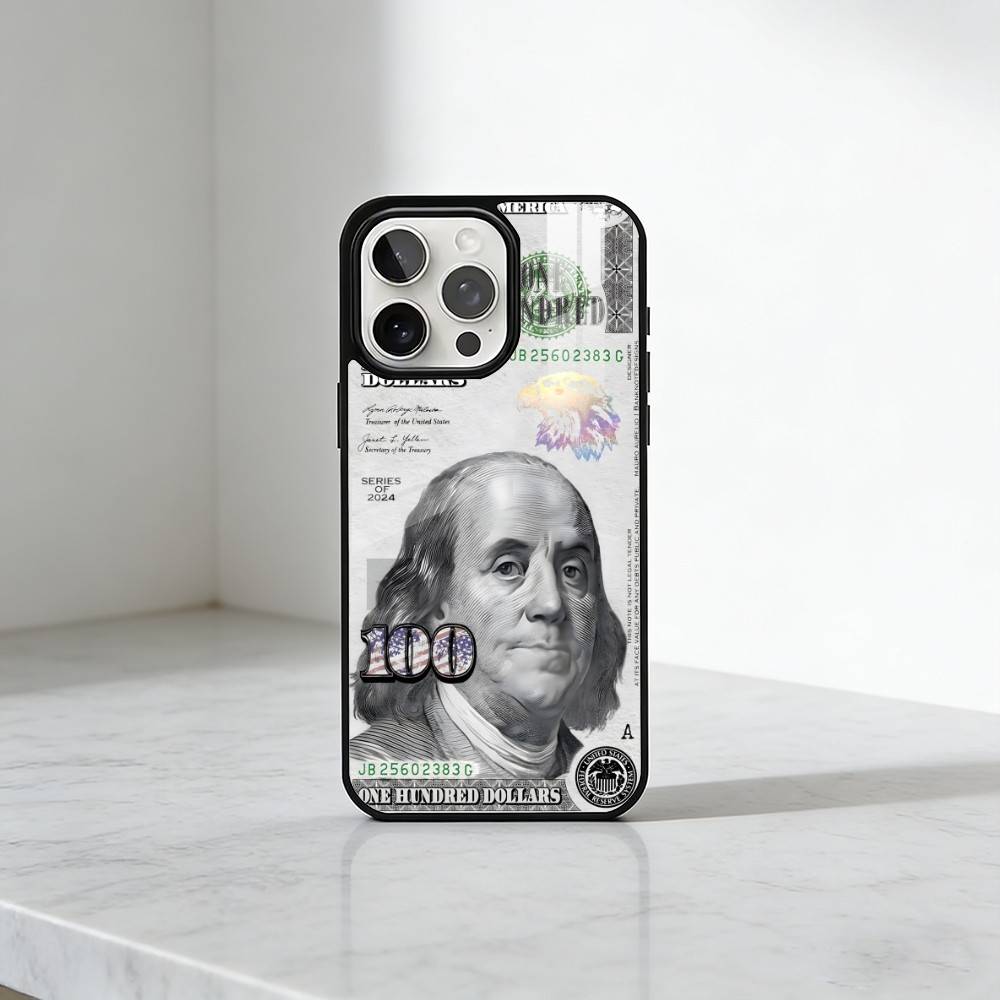 Dollar Design RICH-Man Painting Phone Case For iPhone17,16,15,14,13 Plus,Pro Max Magnetic For Magsafe Wireless Charging