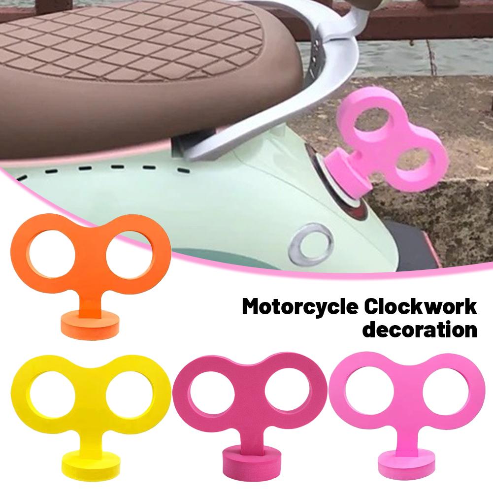 Funny 3D Wind Up Key Sticker for Car Roof Decoration Waterproof Cute Clockwork Decor For Motorcycle Electric Motorbike Small Car