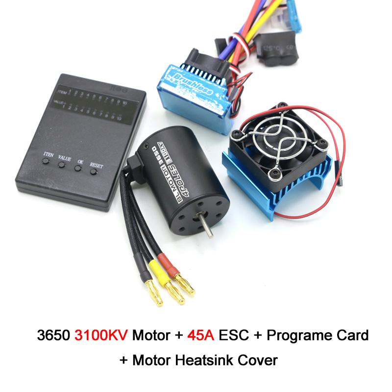 Waterproof 3650/3100KV / 3900KV / 4300KV / 5200KV Brushless Motor & 45A 60A 80A 120A ESC Combo Set for 1:10 RC Car RC Boat Part