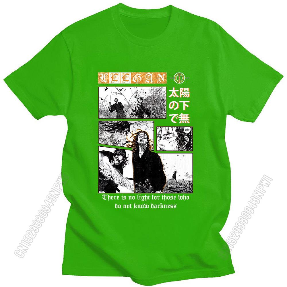 Vagabond Miyamoto Musashi Sasaki Kojiro Manga Tshirt Men Colored Panel Pure Cotton T Shirt Hip Hop Birthday Gift Streetwear