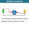 5pcs 12mm Momentary Push Button Switch High Round Head (ON)-Off Normally Open with Pre-soldered Wire Aluminium Alloy Shell 12V