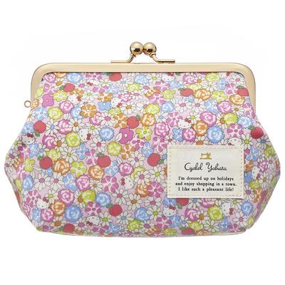 Made In Makeup Pouch with Hello Sanrio and Liberty Floral Picking Stylish, Japan, Clasp-Closed Kitty, Characters, Design. [Cyalel Yahata] (Apple