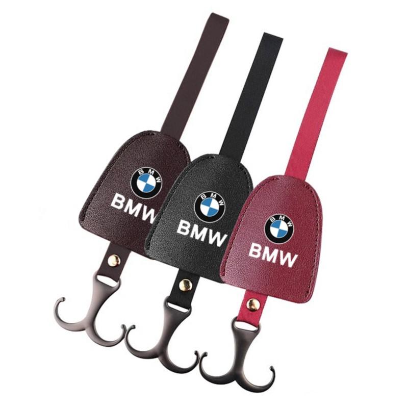 2026 Hot 2Pcs PU Leather Car Seat Back Hooks Interior Accessories Sticker For BMW X1 X3 X4 X5 E46 E90 F20 E60 E39 F10 M1 M2 M3 M5 M6 E8 GK3 ushm3