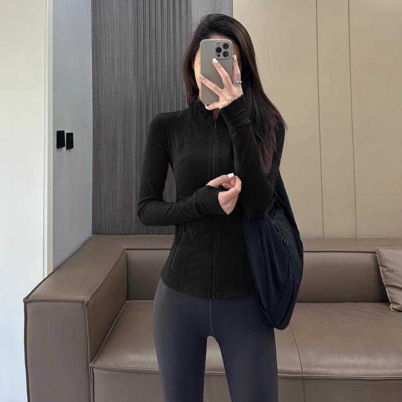 Jacket Summer Slim-fit Women s Sports Quick-drying Top Waist Tight Yoga Wear Long Sleeve Pilates S
