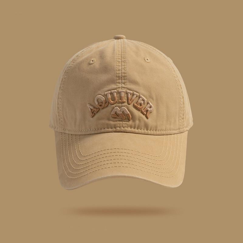 Aquiver 3d Embroidery Cotton Baseball Cap With Sun Protection For Outdoor Activities