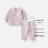 Infant Quilted Winter Set: Baby Warm Underwear with Split Clothes, Autumn Pants & Shirts