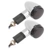 2pcs Universal Motorcycle Turn Signal Lamp Yellow Light High Visibility 12V 10mm 0.4in ThreadWhite
