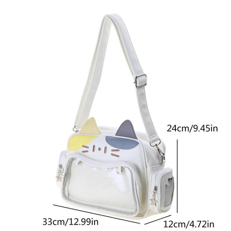Cute Cat Crossbody Purse Unique Single Shoulder Bag Cartoon Backpack Travel Casual Daypacks for Fashion Enthusiasts Brown