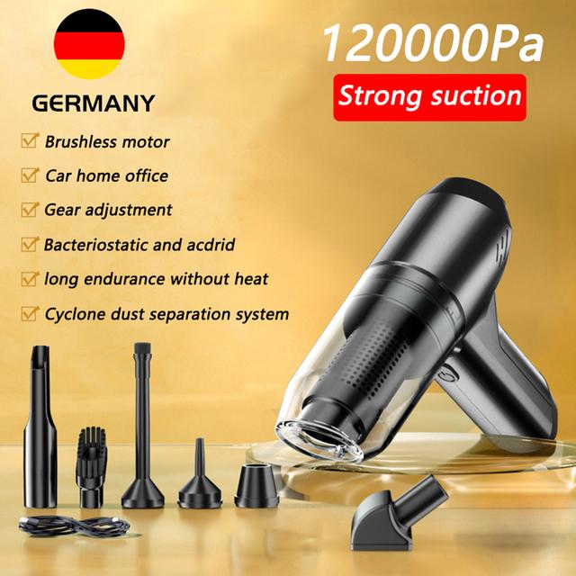 120000Pa Car Vacuum Cleaner Wireless Strong Robot Cleaner Home & Car Dual Use Mini Vacuum Cleaner Keyboard Cleaning
