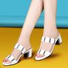 2023 Korean Fashion Mid-Heel Women's Sandals – Non-Slip Chunky Heel Summer Slippers for Female Students