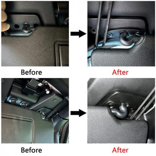 Set Sun Visor Clip Repair Kit For Jeep Wrangler JK JL Gladiator JT Metal 18 - 22