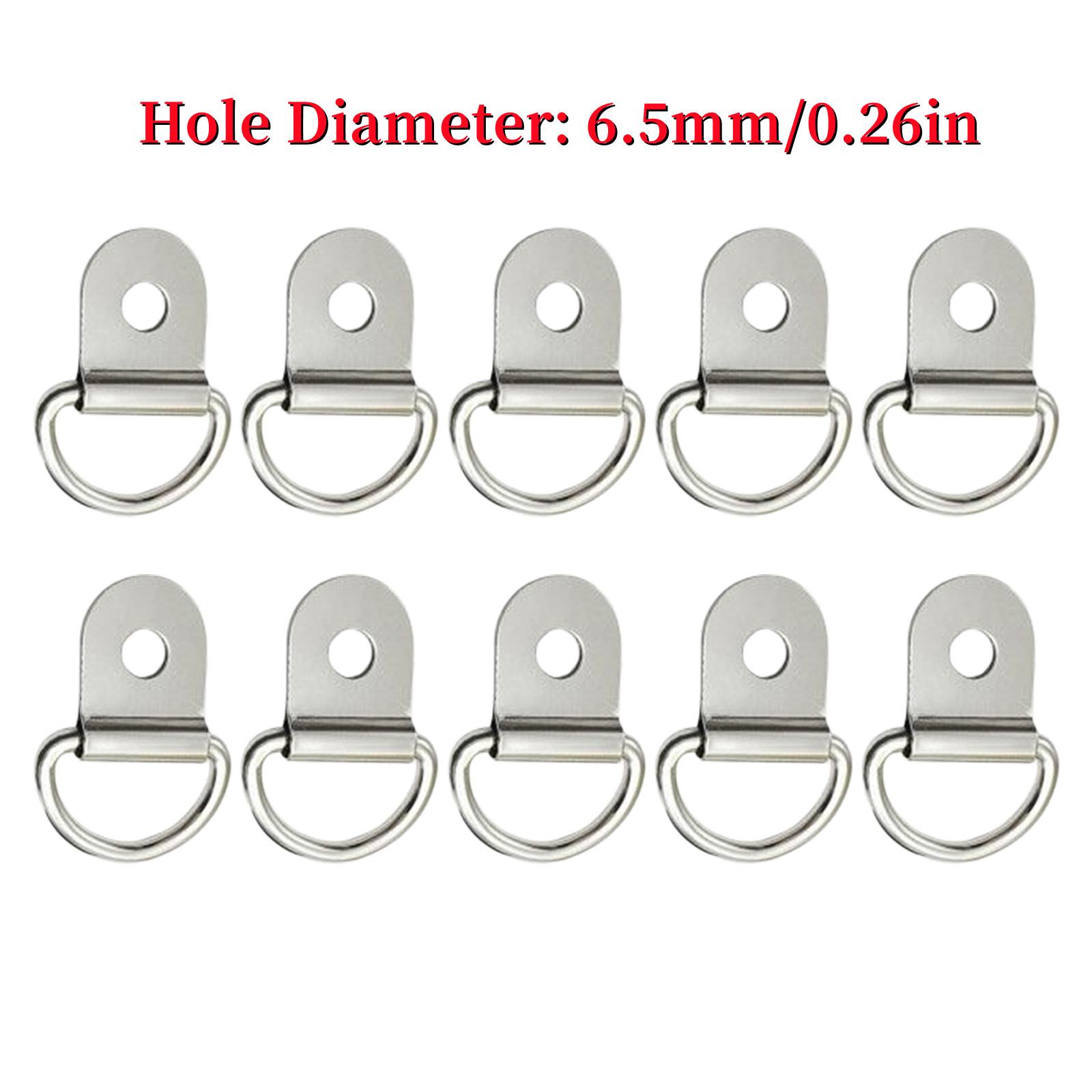 

20/10PCS D Shape Tie Down Anchor Rings Iron Stainless Steel Cargo Tie Down Ring for Car Truck Trailers RV Boats