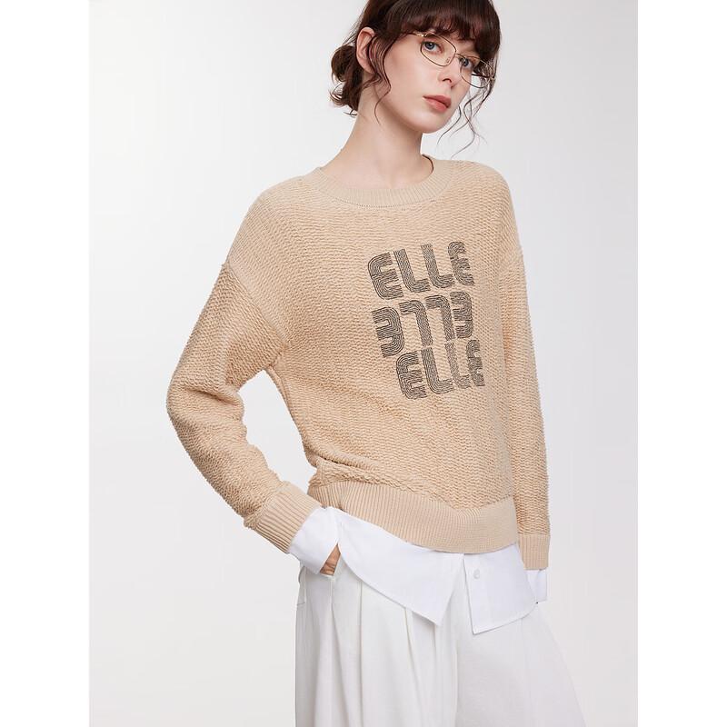 ELLE Faux Two-Piece Pullover Knit Top for Women S