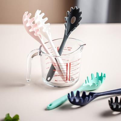 Cucchiaio per Spaghetti in Silicone, Mestolo per Pasta, Mestolo per Spaghetti, Cucchiaio Forato, Stoviglie Resistenti al Calore, Gadget da Cucina