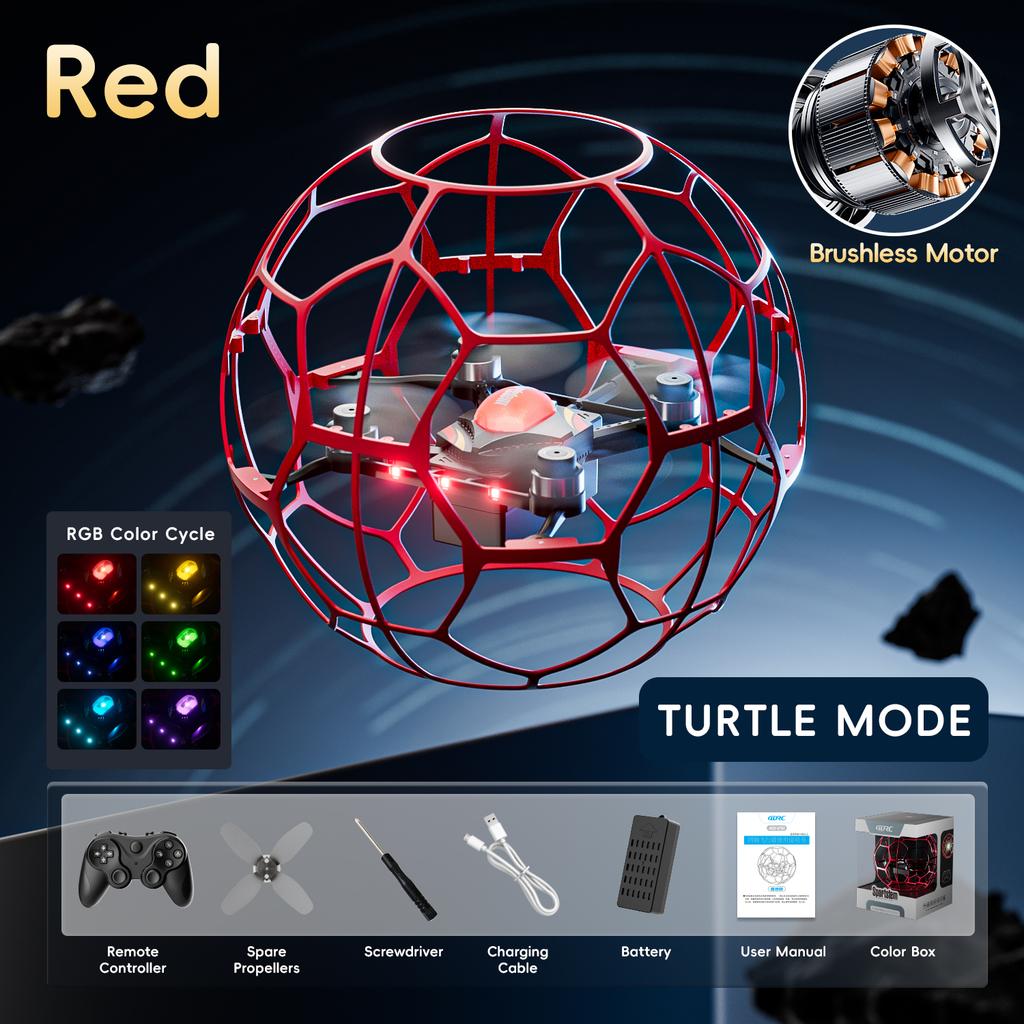 2026 V51 Professional Football RC Drone for Competition WiFi Fpv Helicopter Brushless Fixed Height RC Flying Ball Toys Gifts 4DRC with Lights
