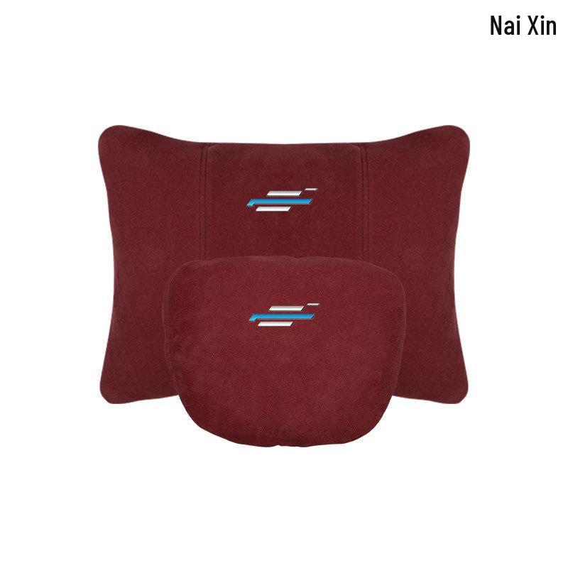 

Плюшева коротка шерсть Поперекова підтримка Підголівник Volcano Red Suede Headrest [Single]