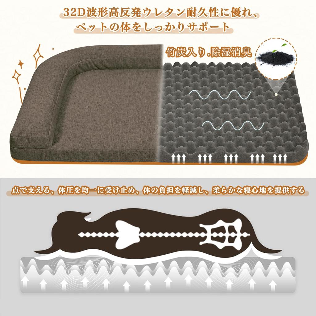 HAVARGO Dog and Cat Winter and Washable Easy to Suitable for Small and Medium Pet Bed with Cat and Dog Cushion Bed, Year-Round, Cover, Non-Slip,