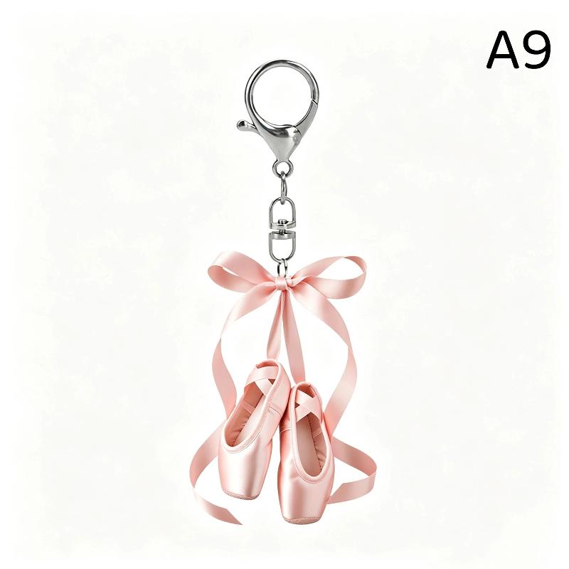 Ballet Shoes Keychain Cute Fashion Hanging Ornament 1Pcs Lightweight Keyring Pendant for Luggage Tag Decor Ballet Class Reward Gift