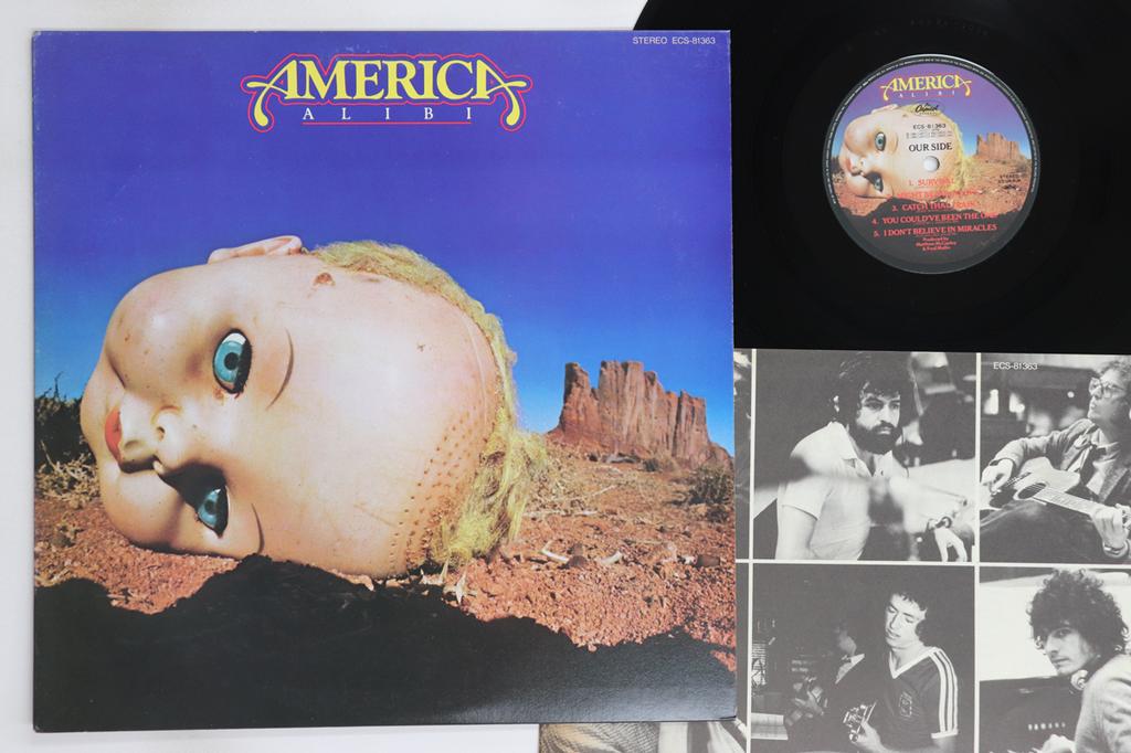 LP Record AMERICA - Alibi ECS81363 CAPITOL 1980 Japan Rock Used