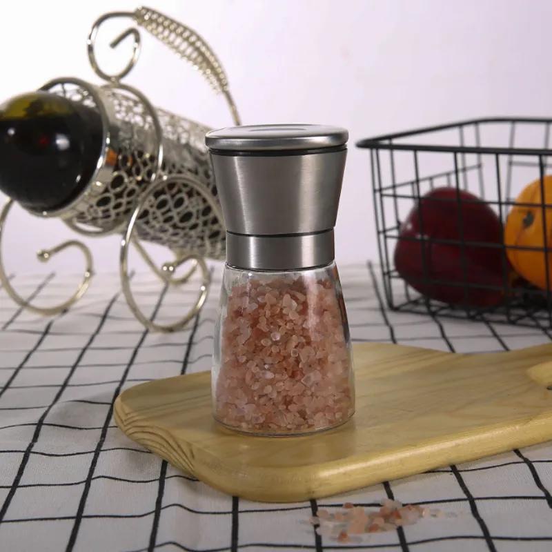Kitchen Supplies Grinder Stainless Steel Salt And Pepper Grinder Adjustable Ceramic Sea Salt Mill Kitchen Tools YA037