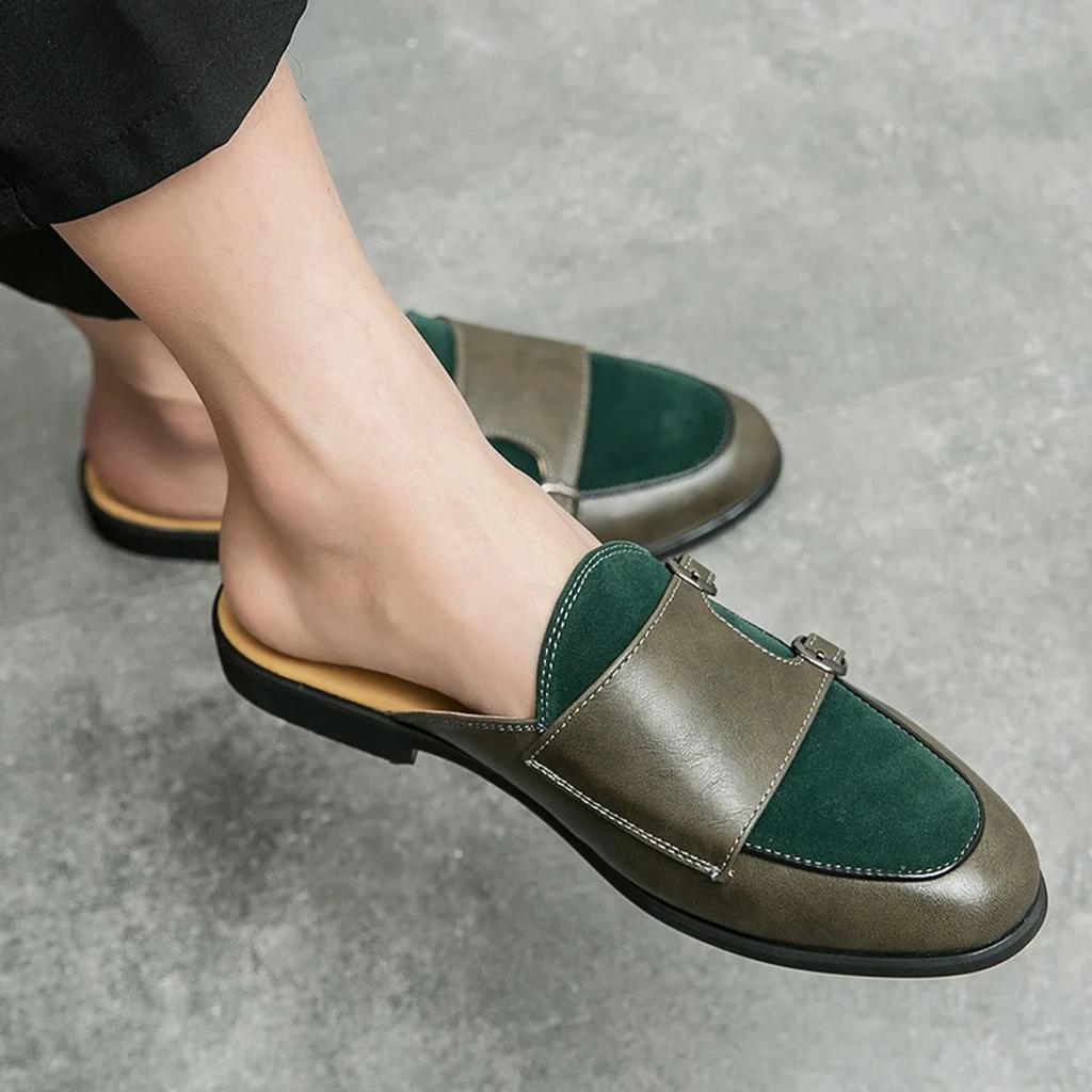 Mode Herren Hausschuhe Leder Csual Schuhe für Herren Sommer Slipper Loafer Herren Britischer Stil Lederschuhe Männlich Bequeme Flache Loafer Hombre