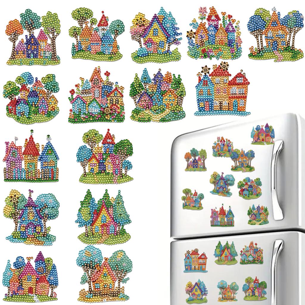 15 st 2D/Platt Akryl DIY Konst Kylskåpsmagnet Kylskåpssticker Specialformad Borr för Vuxna Nybörjare Heminredning